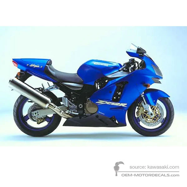 OEM Decals Kawasaki ZX12R 2002 - Blue • Original Stickers