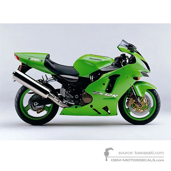 OEM Decals Kawasaki ZX12R 2003 - Green • Original Stickers