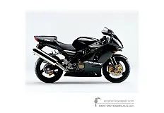 Aufkleber für Kawasaki ZX12R 2005 - Schwarz • Kawasaki OEM-Aufkleber