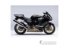 Stickers voor Kawasaki ZX12R 2006 - Zwart • Kawasaki OEM Stickers