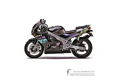 Aufkleber für Kawasaki ZX6R 1996 - Ebony • Kawasaki OEM-Aufkleber