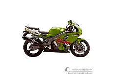 Naklejki do Kawasaki ZX6R 1997 - Zielony • Kawasaki Naklejki OEM