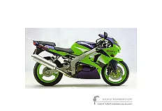 Naklejki do Kawasaki ZX6R 1998 - Zielony • Kawasaki Naklejki OEM