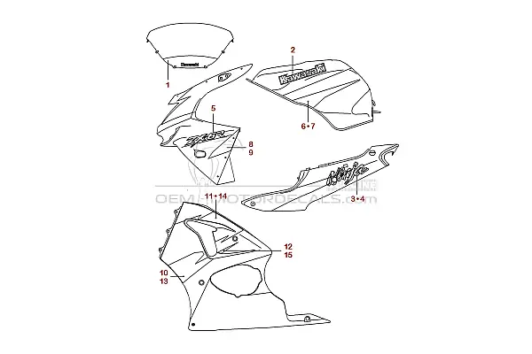 Kawasaki ZX6R 1998 - Rood