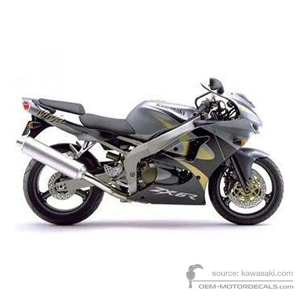 Pegatinas para Kawasaki ZX6R 1999 - Gris • Kawasaki Pegatinas OEM