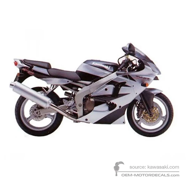 Decals for Kawasaki ZX6R 2000 - Silver • Kawasaki OEM Decals
