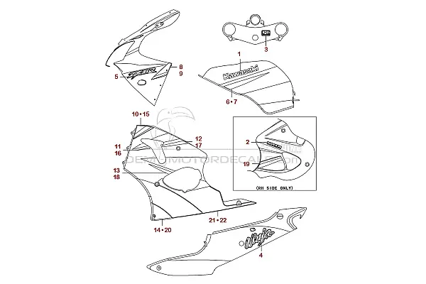 Kawasaki ZX6R 2000 - Vert
