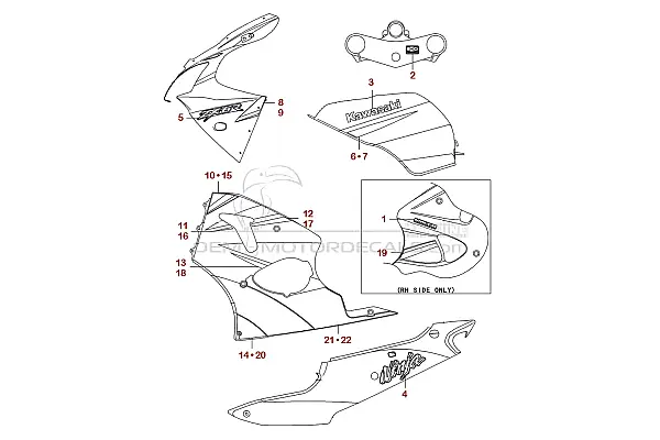 Kawasaki ZX6R 2000 - Silber