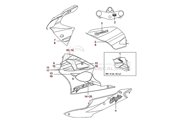 Kawasaki ZX6R 2001 - Niebieski