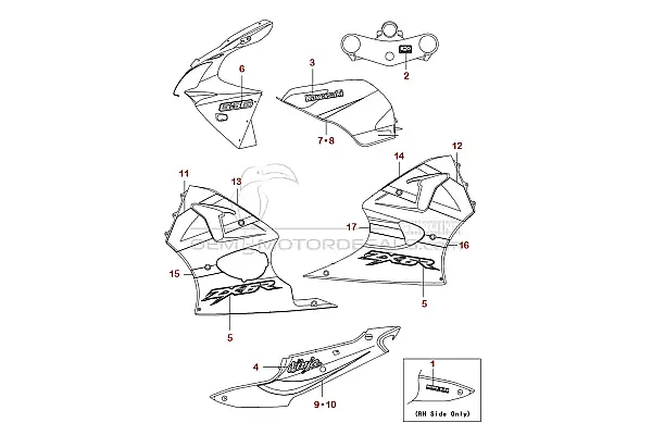 Kawasaki ZX6R 2002 - Czerwony