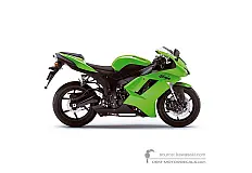 Adesivi per Kawasaki ZX6R 2007 - Verde • Kawasaki Adesivi OEM