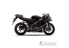 Autocollants pour Kawasaki ZX6R 2008 - Ebony • Kawasaki Autocollants OEM