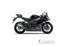 Stickers voor Kawasaki ZX6R 2009 - Zwart • Kawasaki OEM Stickers