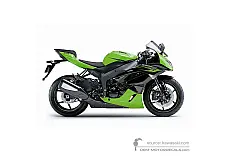 Naklejki do Kawasaki ZX6R 2011 - Zielony • Kawasaki Naklejki OEM