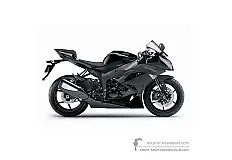 Autocollants pour Kawasaki ZX6R 2012 - Noir • Kawasaki Autocollants OEM