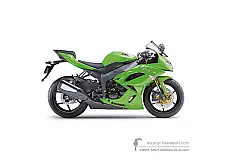 Naklejki do Kawasaki ZX6R 2016 - Zielony • Kawasaki Naklejki OEM