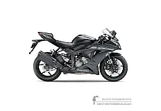 Stickers voor Kawasaki ZX6R 2016 - Grijs • Kawasaki OEM Stickers