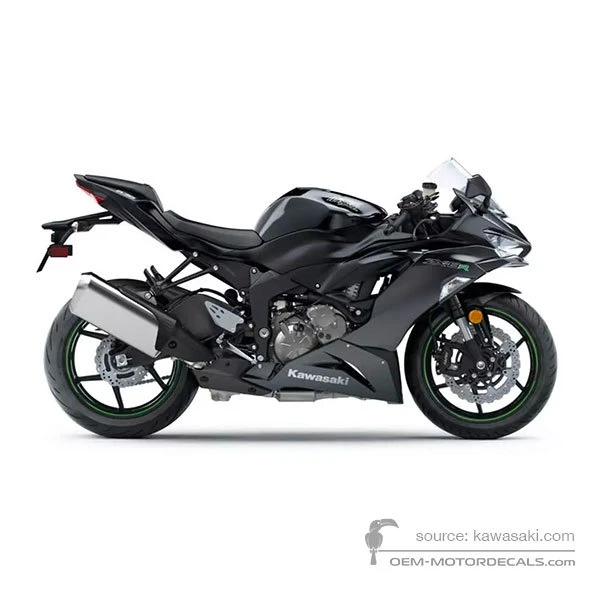 Adesivi per Kawasaki ZX6R 2019 - Nero • Kawasaki Adesivi OEM