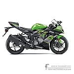 Kawasaki ZX6R 2019 - Grün Schwarz