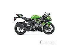 Aufkleber für Kawasaki ZX6R 2019 - Grün Schwarz • Kawasaki OEM-Aufkleber