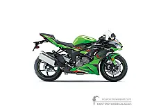 Autocollants pour Kawasaki ZX6R 2023 - Vert • Kawasaki Autocollants OEM
