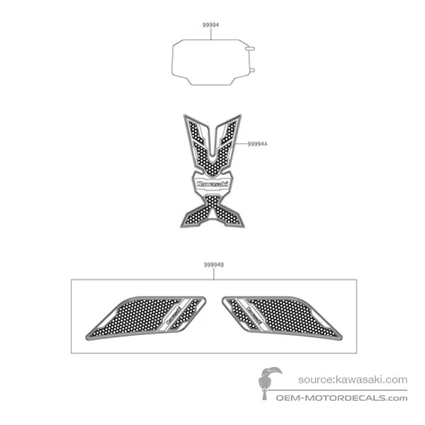 Decals for Kawasaki NINJA ZX6R - Optional Stickers • Kawasaki OEM Decals