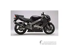 Stickers voor Kawasaki ZX7R 1998 - Zwart • Kawasaki OEM Stickers
