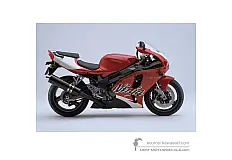 Adesivi per Kawasaki ZX7R 1999 - Rosso • Kawasaki Adesivi OEM