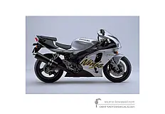 Naklejki do Kawasaki ZX7R 1999 - Srebrny • Kawasaki Naklejki OEM