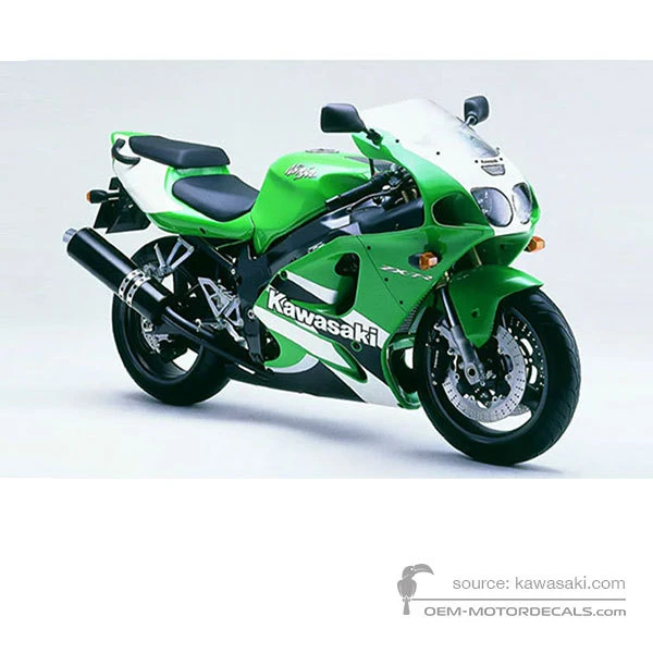 OEM Decals Kawasaki ZX7R 2000 - Green • Original Stickers