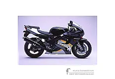 Autocollants pour Kawasaki ZX7R 2001 - Ebony • Kawasaki Autocollants OEM