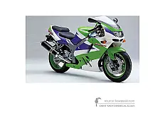 Aufkleber für Kawasaki ZX9R 1994 - Grün • Kawasaki OEM-Aufkleber