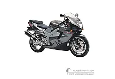 Aufkleber für Kawasaki ZX9R 1995 - Grau • Kawasaki OEM-Aufkleber