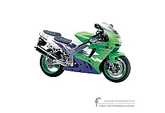 Pegatinas para Kawasaki ZX9R 1997 - Verde • Kawasaki Pegatinas OEM