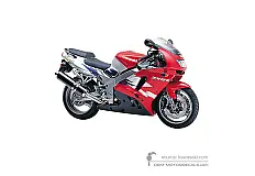Pegatinas para Kawasaki ZX9R 1997 - Rojo • Kawasaki Pegatinas OEM