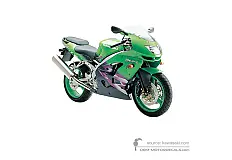 Pegatinas para Kawasaki ZX9R 1999 - Verde • Kawasaki Pegatinas OEM