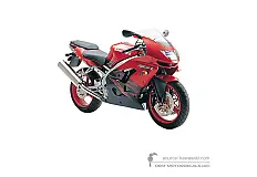 Pegatinas para Kawasaki ZX9R 1999 - Rojo • Kawasaki Pegatinas OEM