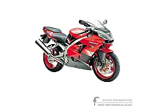 Aufkleber für Kawasaki ZX9R 2000 - Rot • Kawasaki OEM-Aufkleber