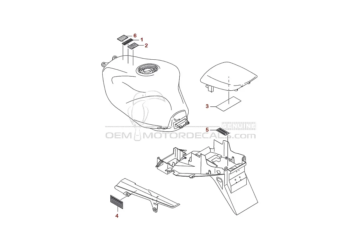 Aufkleber für Kawasaki ZX9R - Vorsichtsetiketten • Kawasaki OEM-Aufkleber