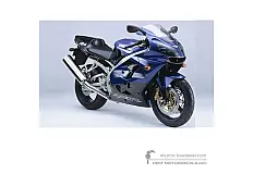 Autocollants pour Kawasaki ZX9R 2002 - Bleu • Kawasaki Autocollants OEM
