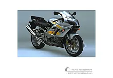 Aufkleber für Kawasaki ZX9R 2002 - Silber • Kawasaki OEM-Aufkleber