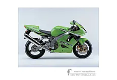 Autocollants pour Kawasaki ZX9R 2003 - Vert • Kawasaki Autocollants OEM
