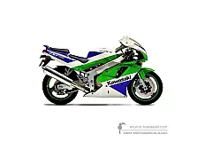 Pegatinas para Kawasaki ZXR750 1991 - Verde • Kawasaki Pegatinas OEM