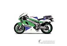 Autocollants pour Kawasaki ZXR750R 1992 - Vert • Kawasaki Autocollants OEM