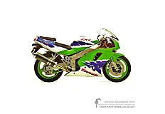 Autocollants pour Kawasaki ZXR750 1994 - Vert • Kawasaki Autocollants OEM