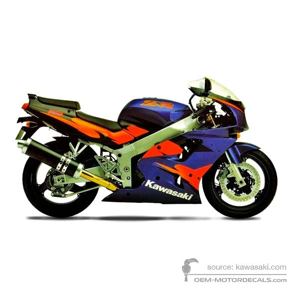Adesivi per Kawasaki ZXR750 1995 - Ebony • Kawasaki Adesivi OEM