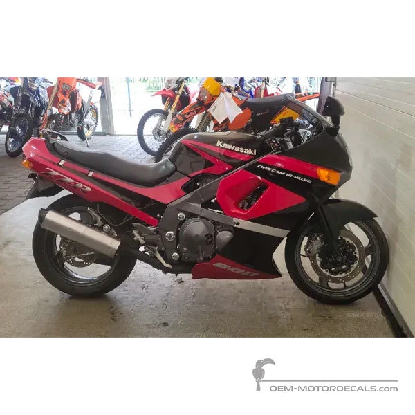 Stickers voor Kawasaki ZZR600 1991 - Ebony • Kawasaki OEM Stickers