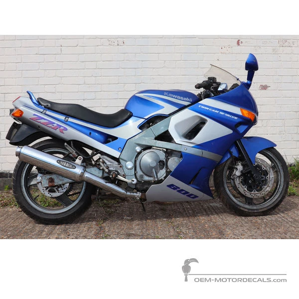 Adesivi per Kawasaki ZZR600 1991 - Argento • Kawasaki Adesivi OEM