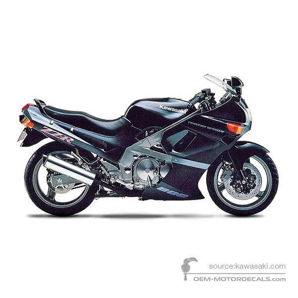 Aufkleber für Kawasaki ZZR600 1992 - Ebony • Kawasaki OEM-Aufkleber