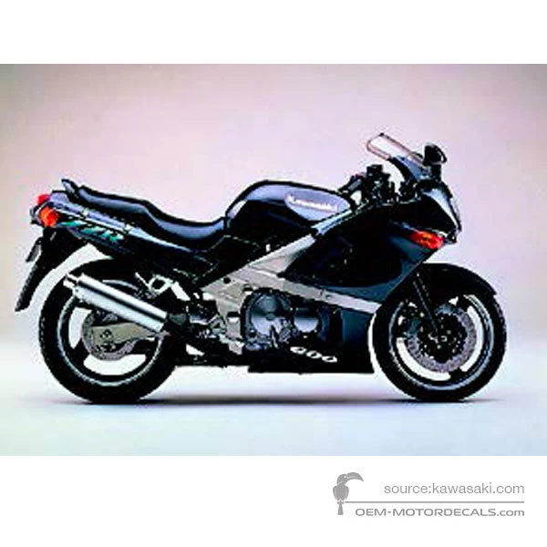 Stickers voor Kawasaki ZZR600 1993 - Grijs • Kawasaki OEM Stickers